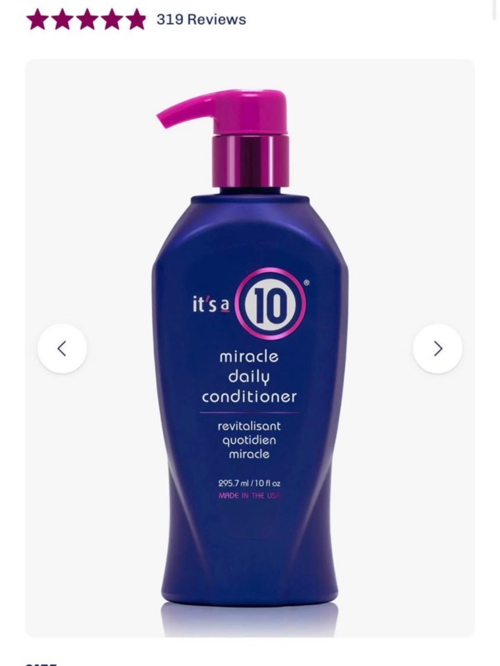 it's a 10 Miracle Daily Conditioner - Purple with Pink Pump